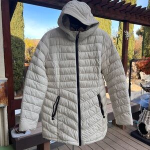 Bernardo Off-White Hooded Puffer Jacket